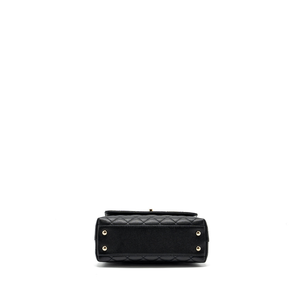 Chanel Small Coco Handle Caviar Black L (Microchip)