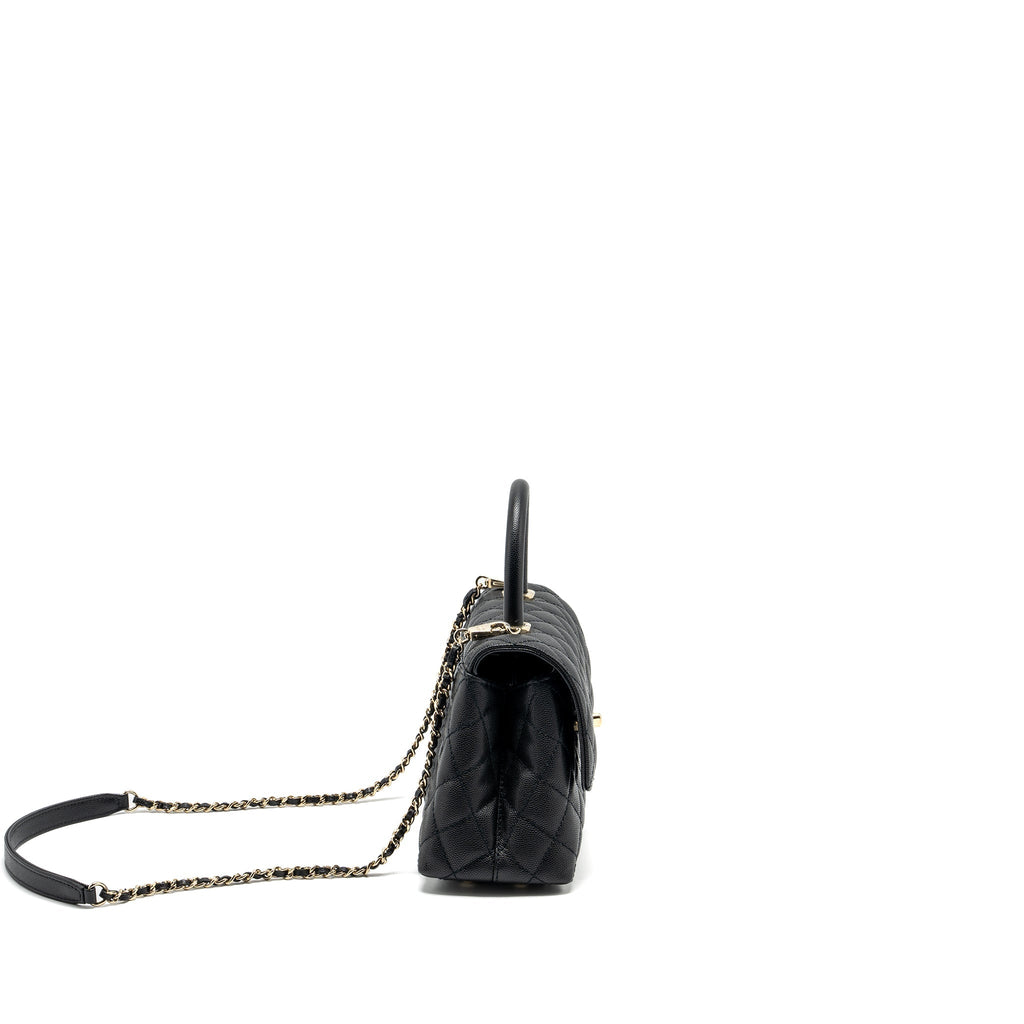 Chanel Small COCO Handle Caviar Black L (Microchip)