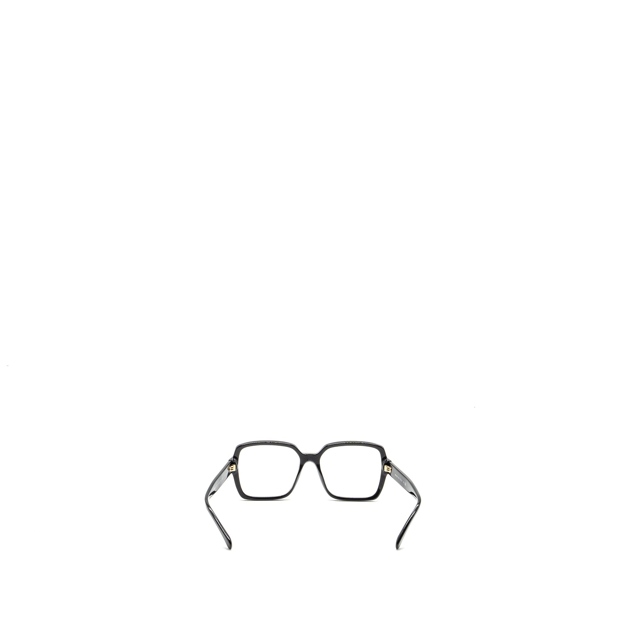 Chanel square glasses frame with chanel letter black