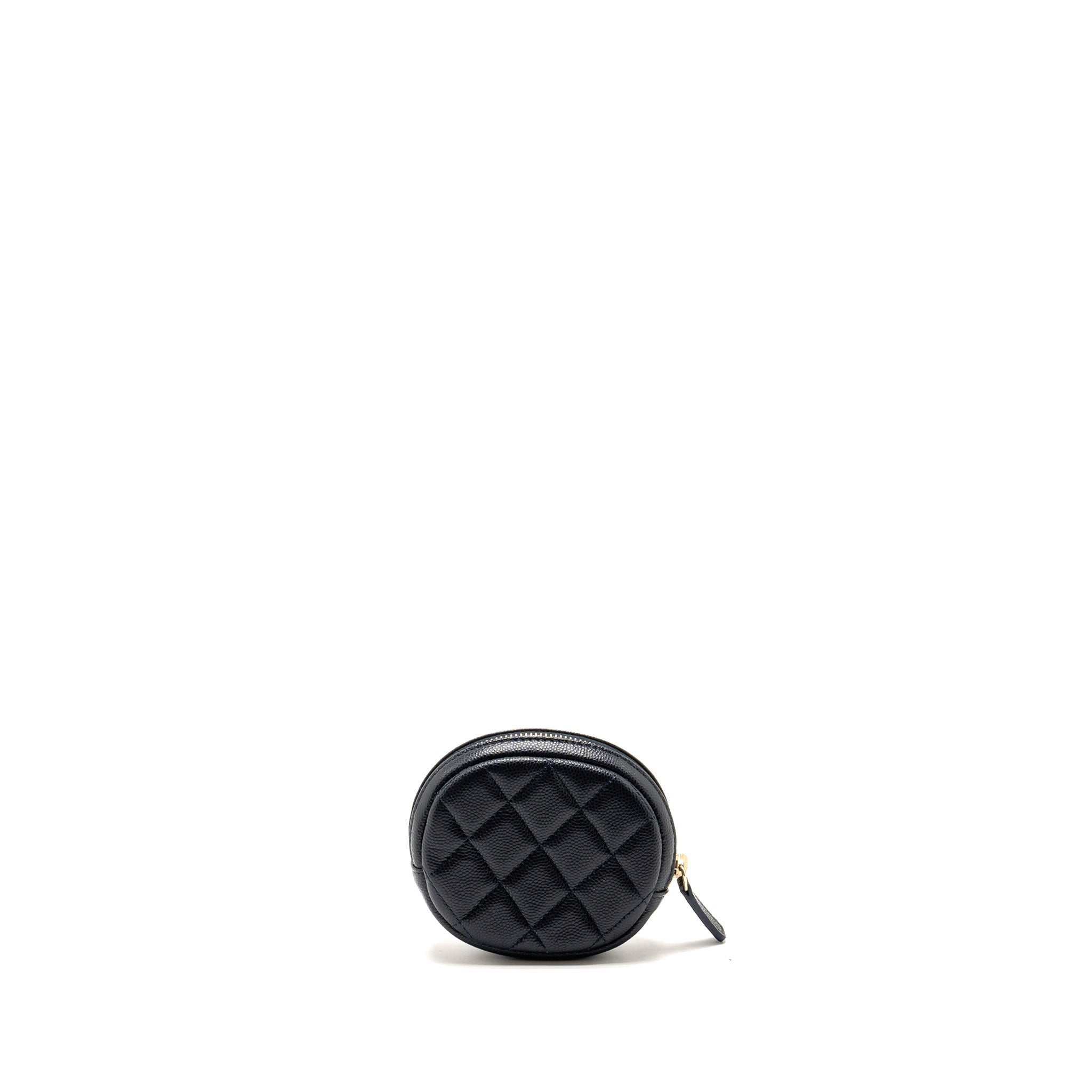 Chanel Mini Zipper Coin Purse Caviar Navy L