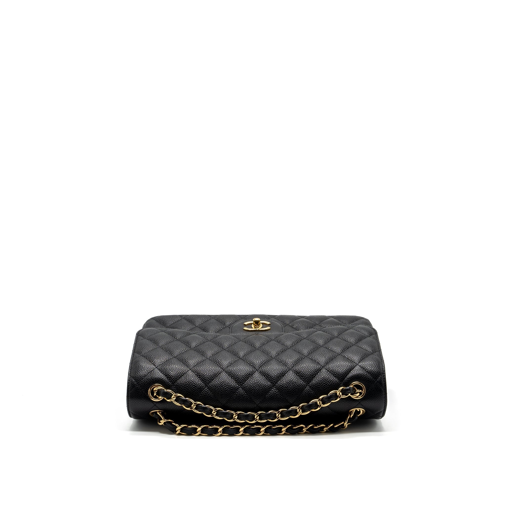 Chanel jumbo classic double flap bag caviar Black