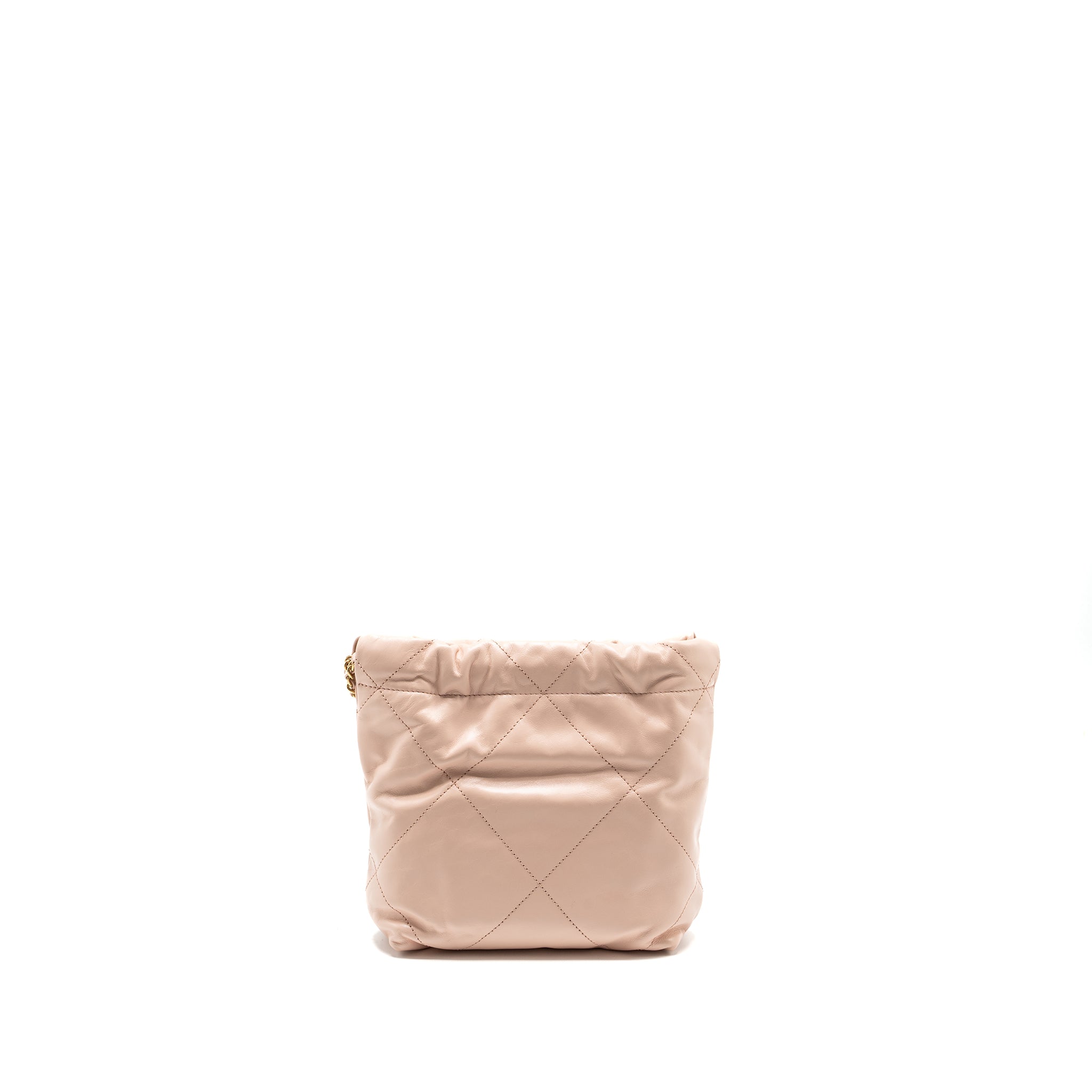 Chanel Mini 22 Bag Shiny Calfskin Pink  (microchip)