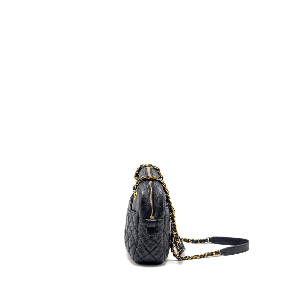 Chanel 18C CC Camera Bag Calfskin Navy