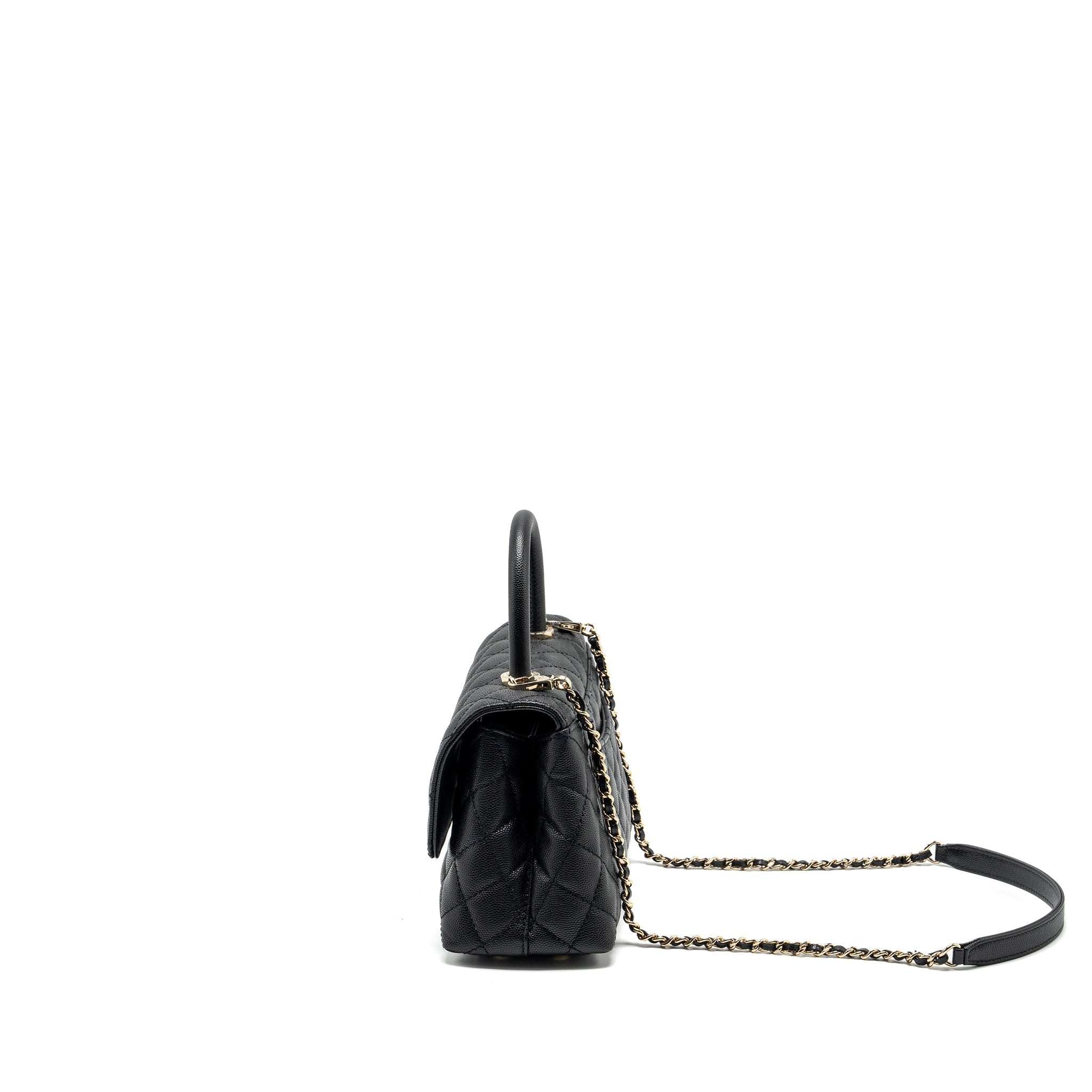 Chanel Small COCO Handle Caviar Black L (Microchip)