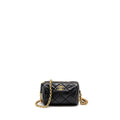 Chanel 22a Detail Chain Bowling Bag Lambskin Black  (microchip)