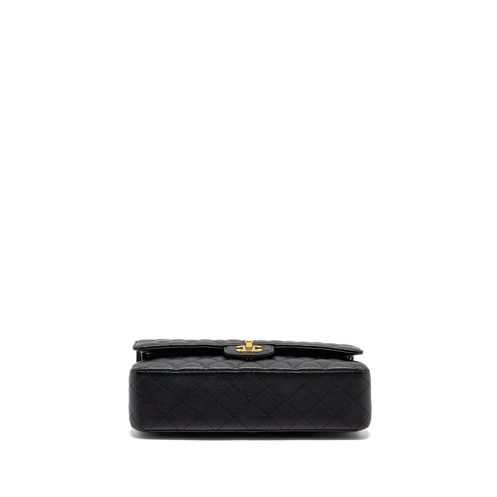Chanel Medium Classic Double  Flap Bag Caviar  Black