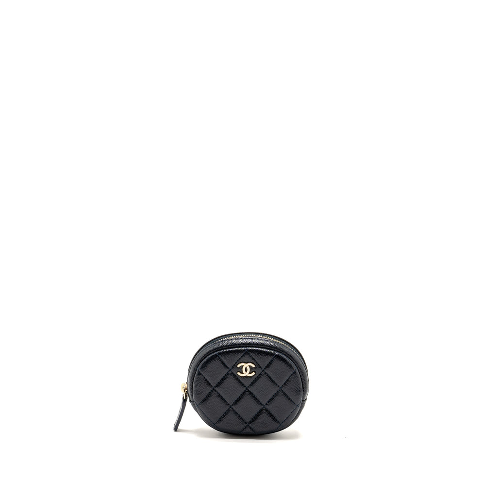 Chanel Mini Zipper Coin Purse Caviar Navy L