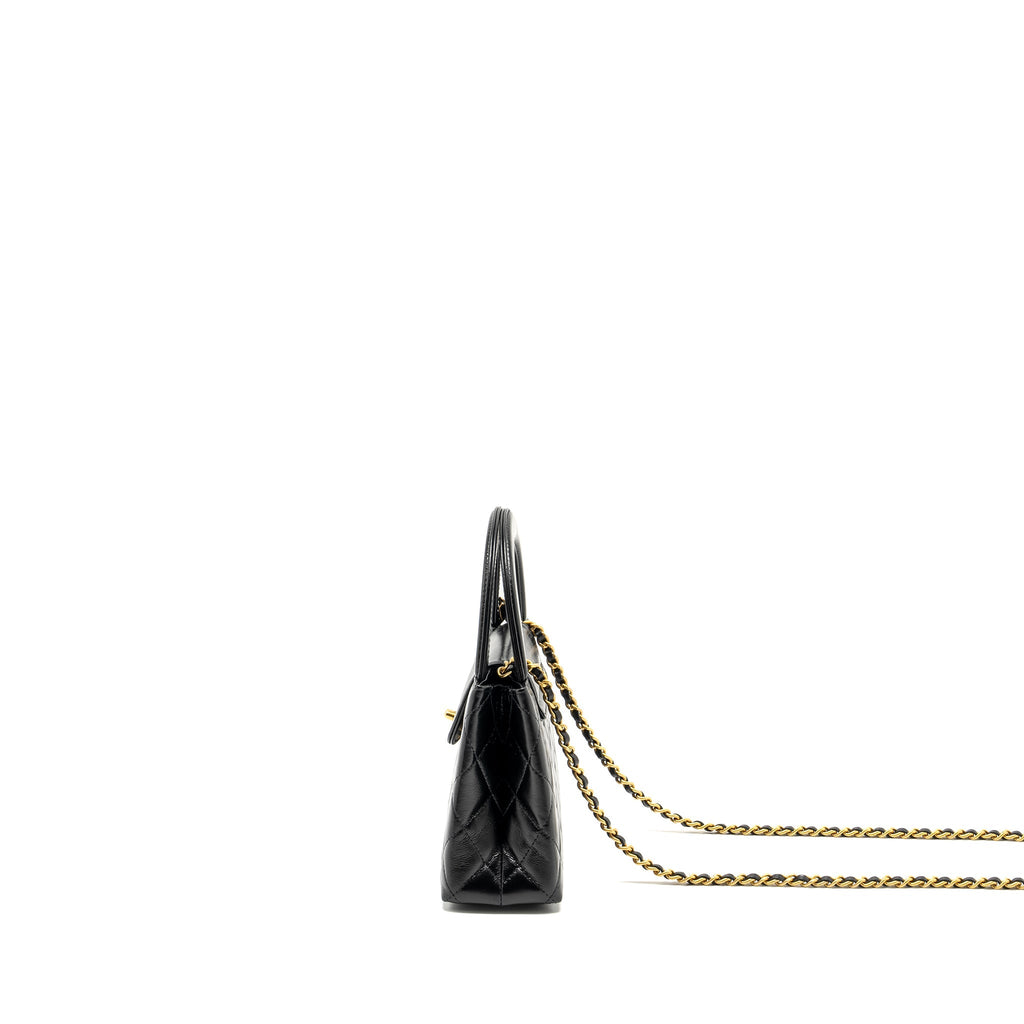 Chanel Mini Kelly Shopping TOTE Bag Calfskin Black  (Microchip)