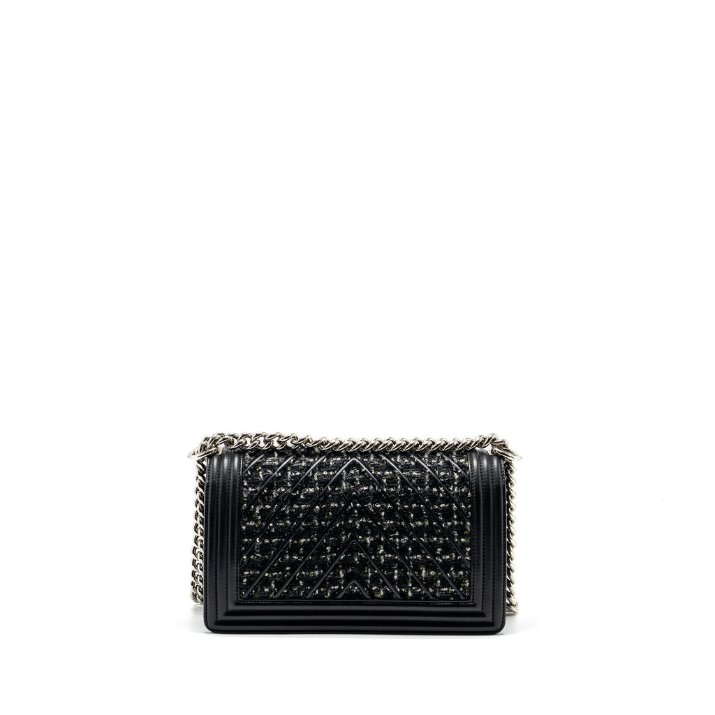 Chanel Medium Boy Bag Tweed/Calfskin black/Multicolour