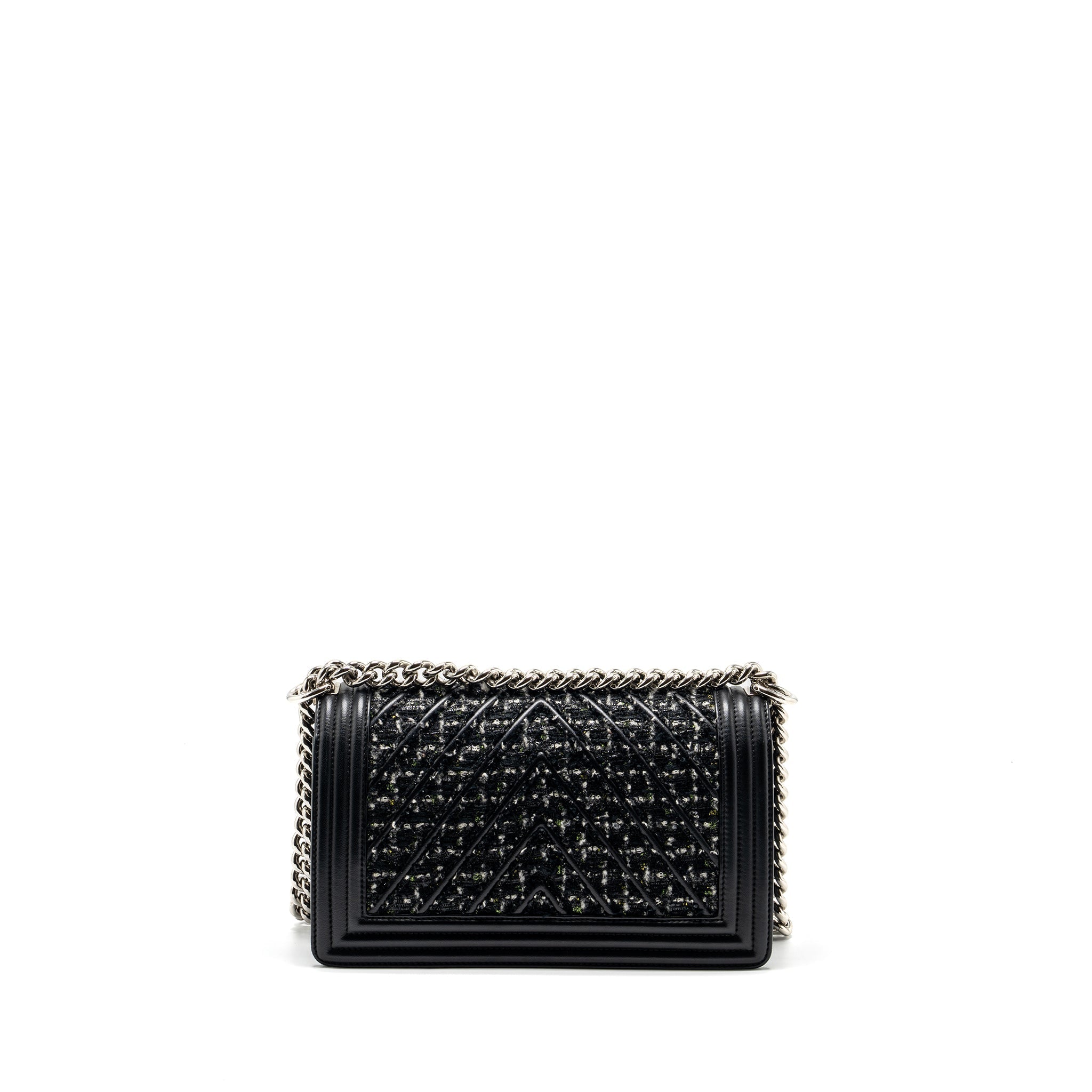 Chanel Medium Boy Bag Tweed/Calfskin black/Multicolour