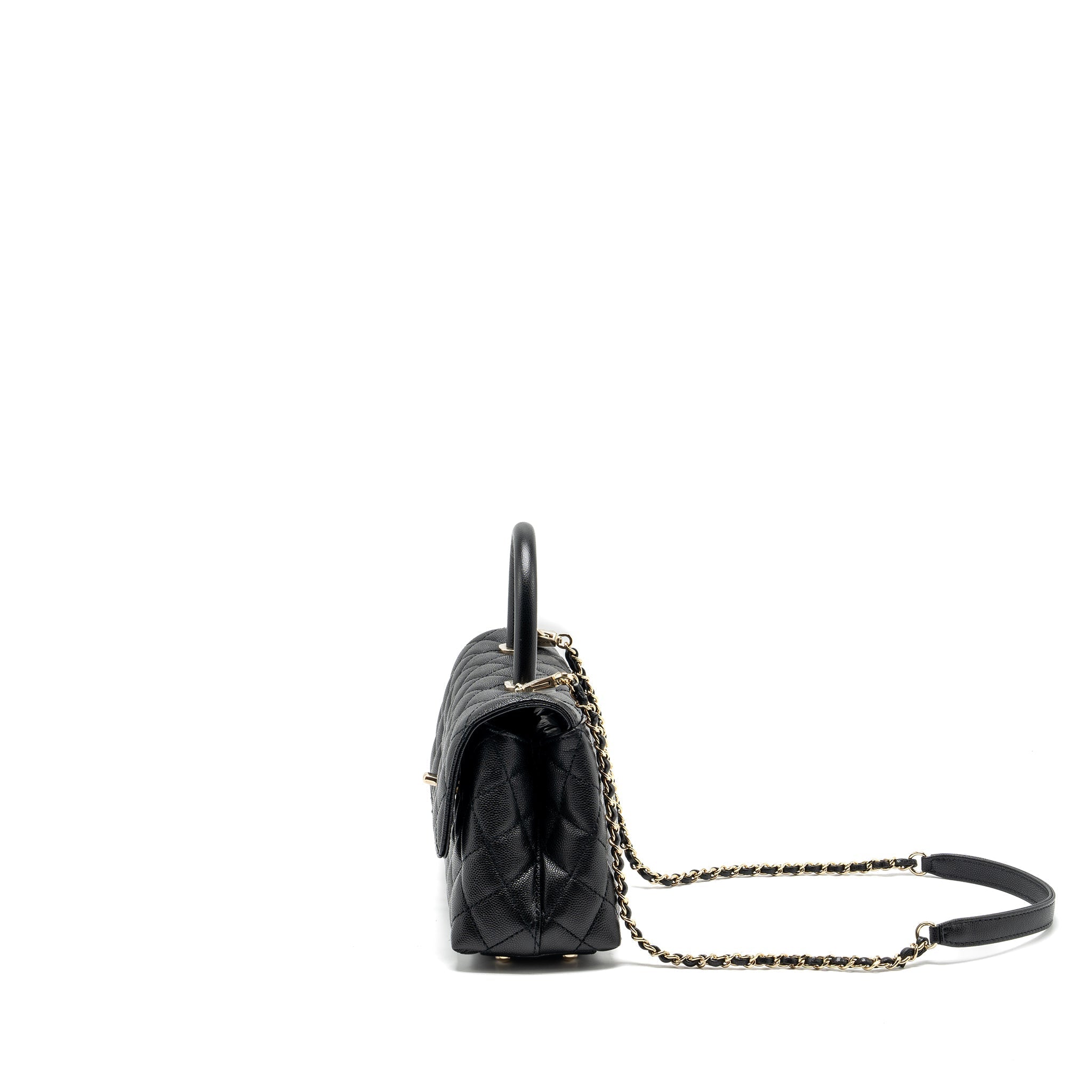 Chanel SMALL COCO HANDLE CAVIAR black L (microchip)