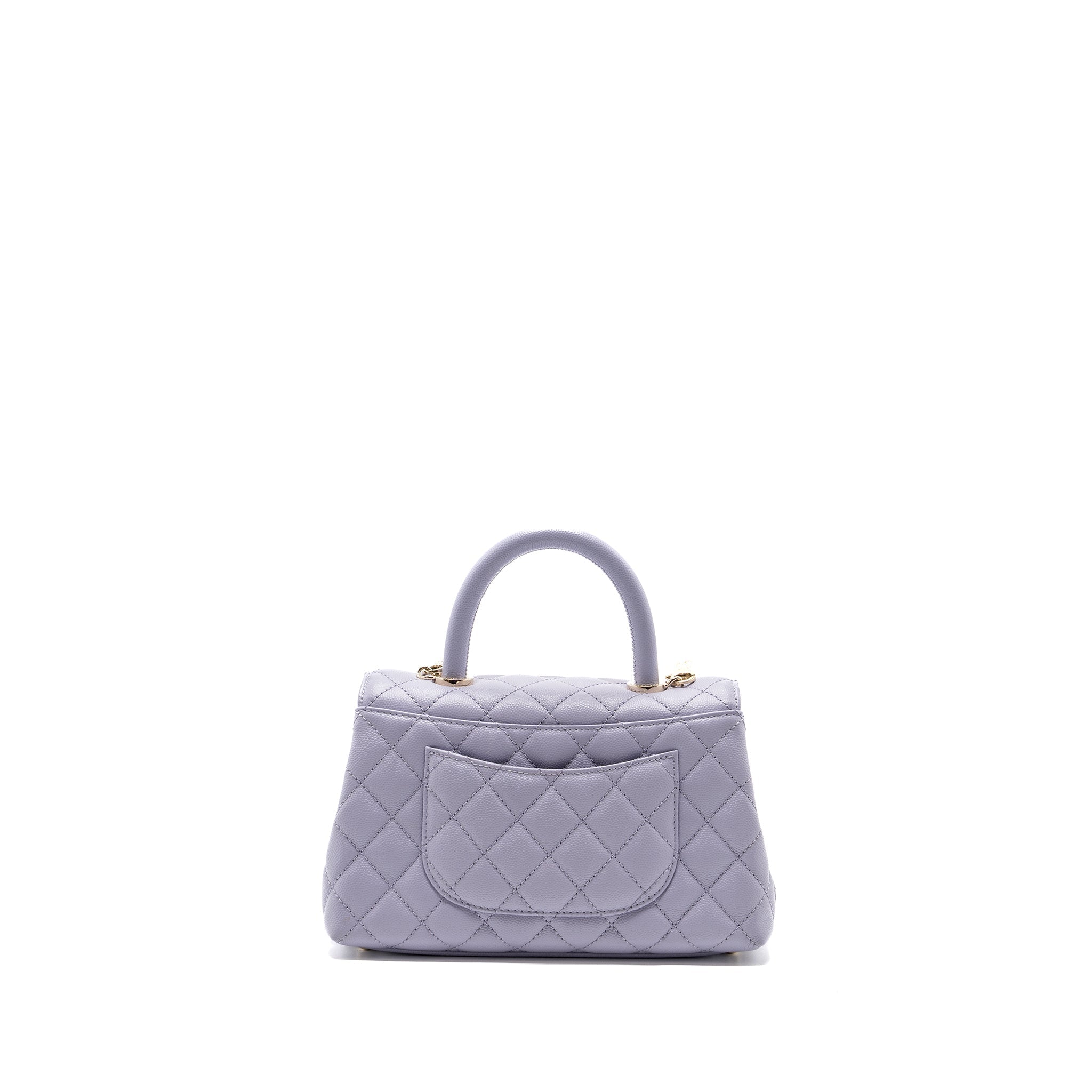 Chanel Small Coco Handle Caviar Light Purple L (Microchip)