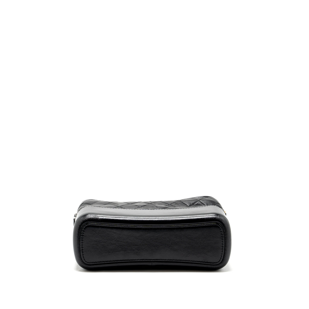 Chanel Medium Gabrielle Hobo Bag Aged Calfskin Black Multicolour Hardware
