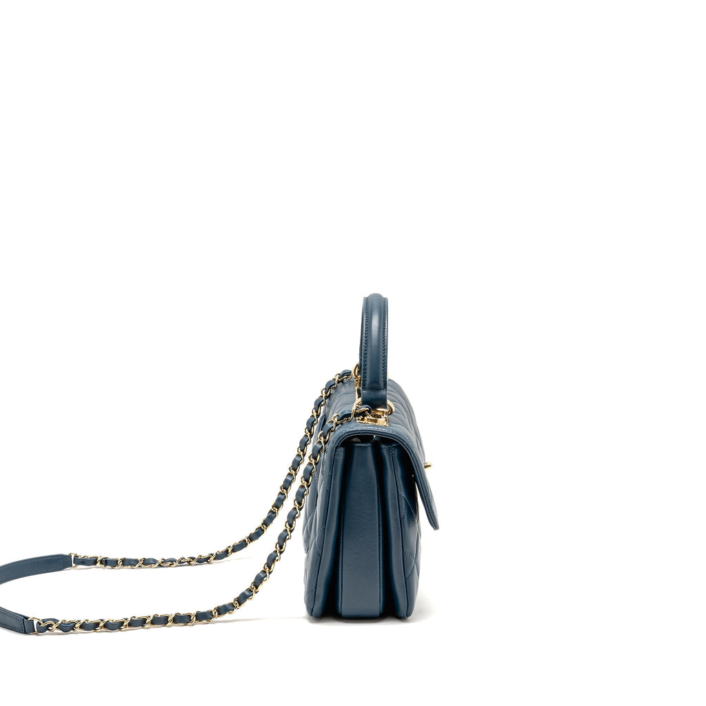 Chanel Small Trendy CC Flap Bag Lambskin Blue
