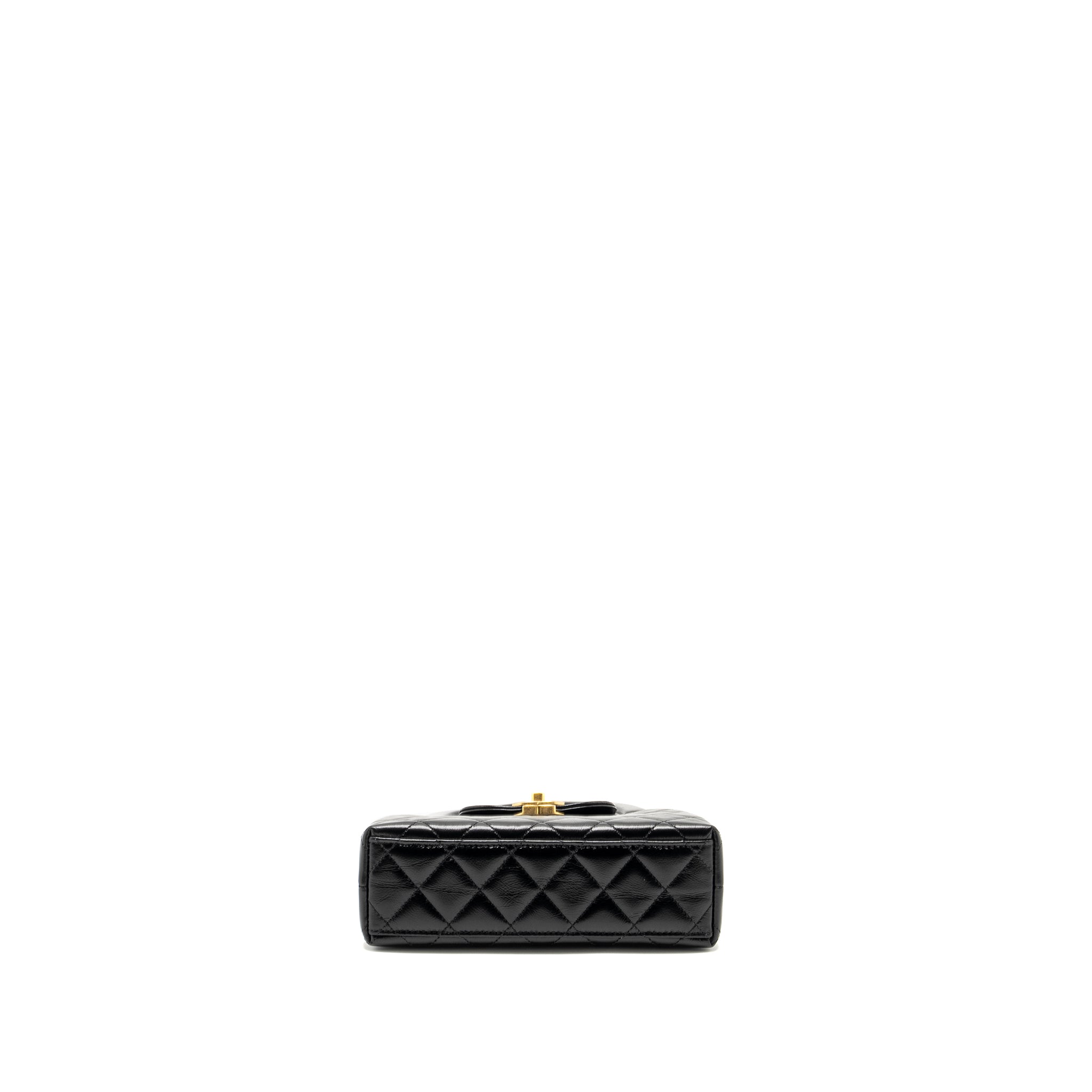 Chanel Mini Kelly Shopping TOTE Bag Calfskin Black  (Microchip)
