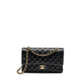 Chanel Medium Classic Double  Flap Bag Caviar  Black