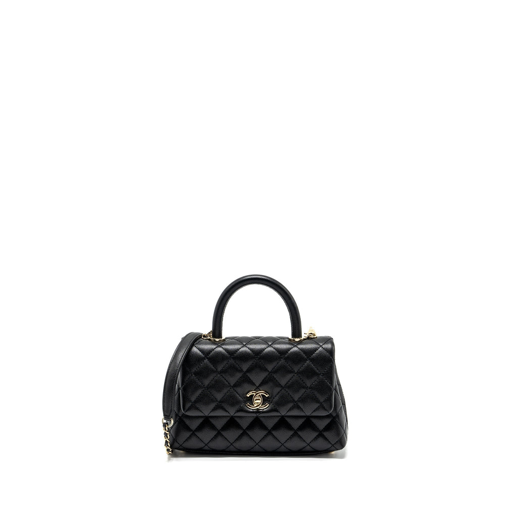 Chanel Small Coco Handle Caviar black L