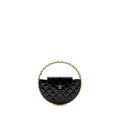 Chanel 23K hoop bag patent black  (microchip)