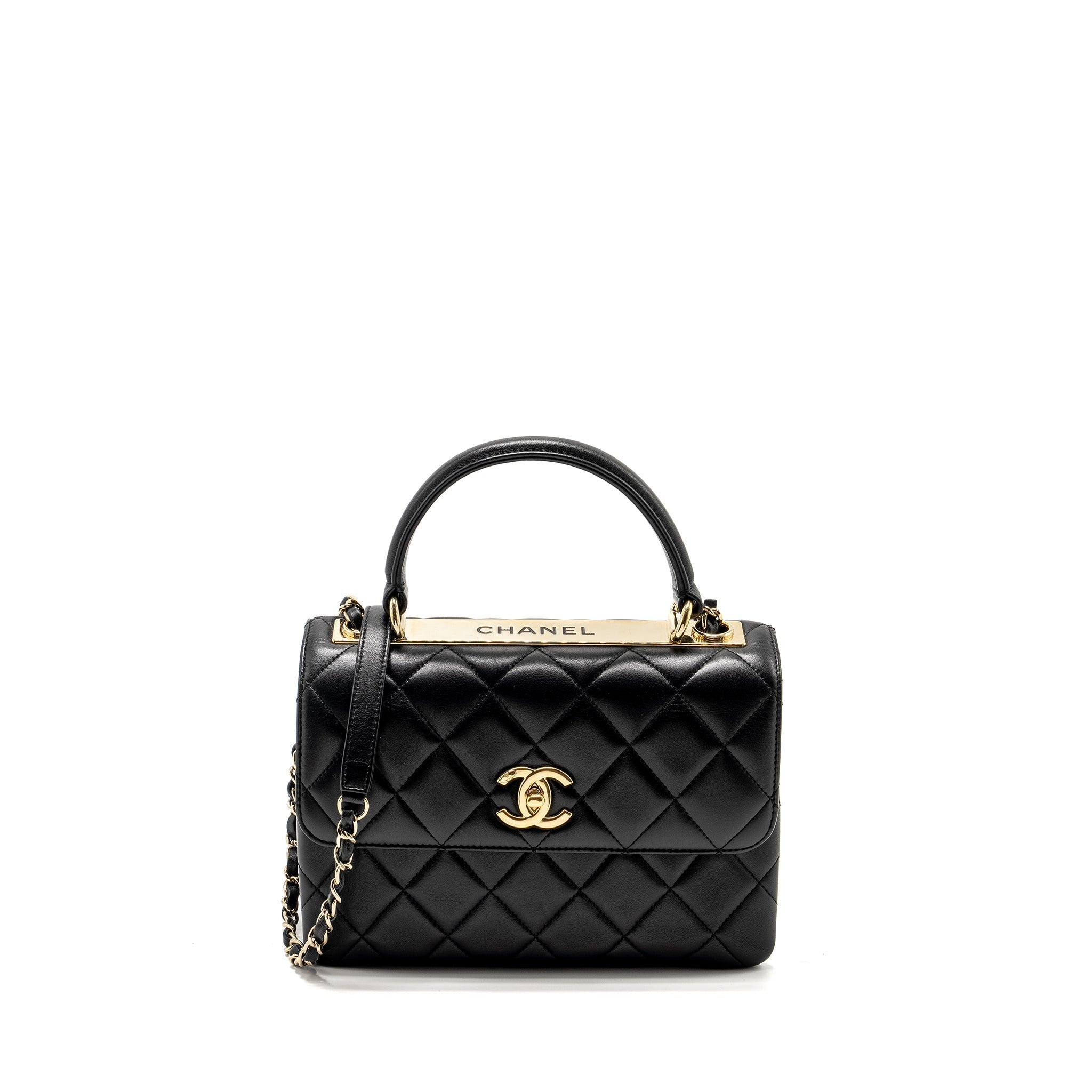 Chanel Small Trendy CC flap Bag Lambskin Black