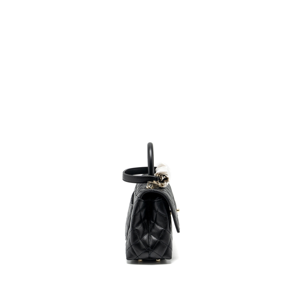 Chanel Small Coco Handle Caviar black L (microchip)