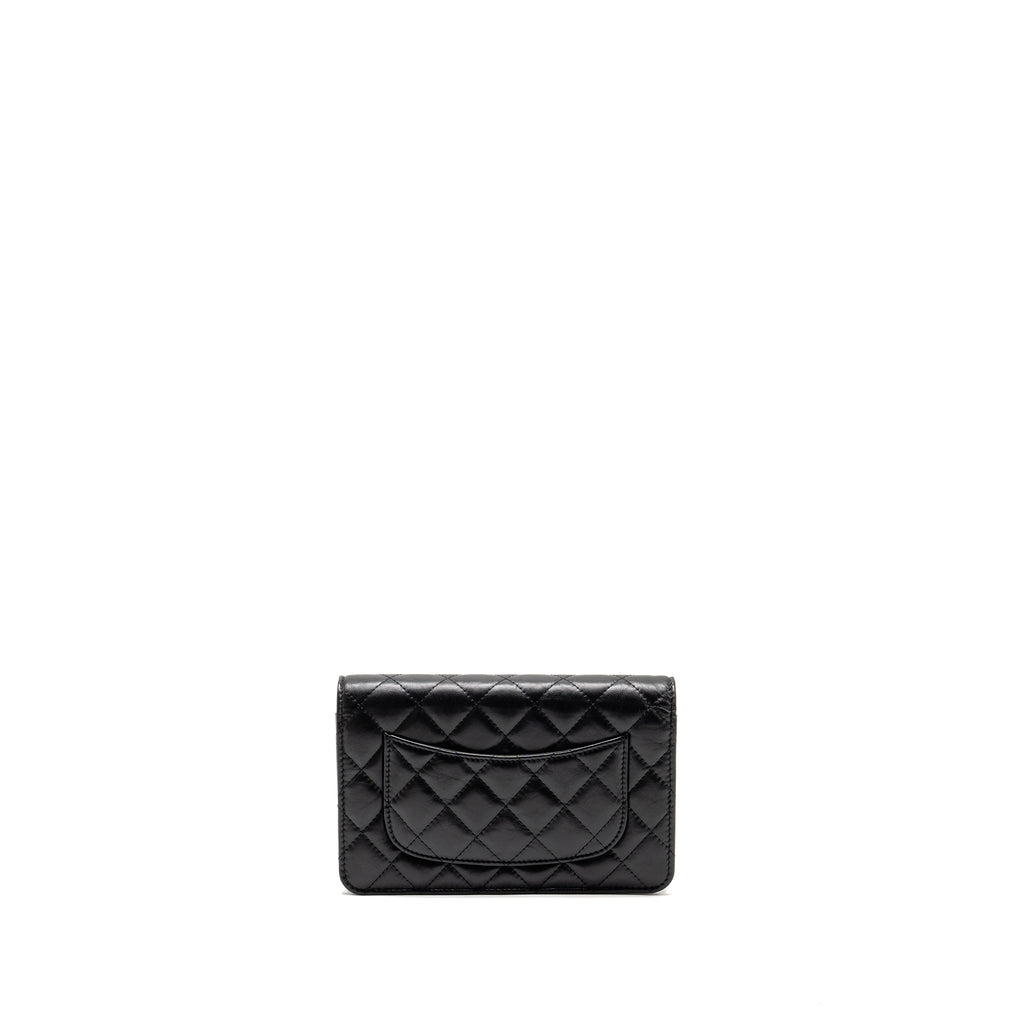 Chanel 2.55 Reissue Wallet on Chain Lambskin Black  (Microchip)