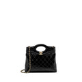 Chanel Mini 31 Bag Shiny Lambskin Black L (Microchip)
