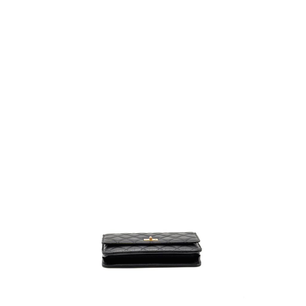 Chanel 2.55 Reissue Wallet on Chain Lambskin Black  (Microchip)