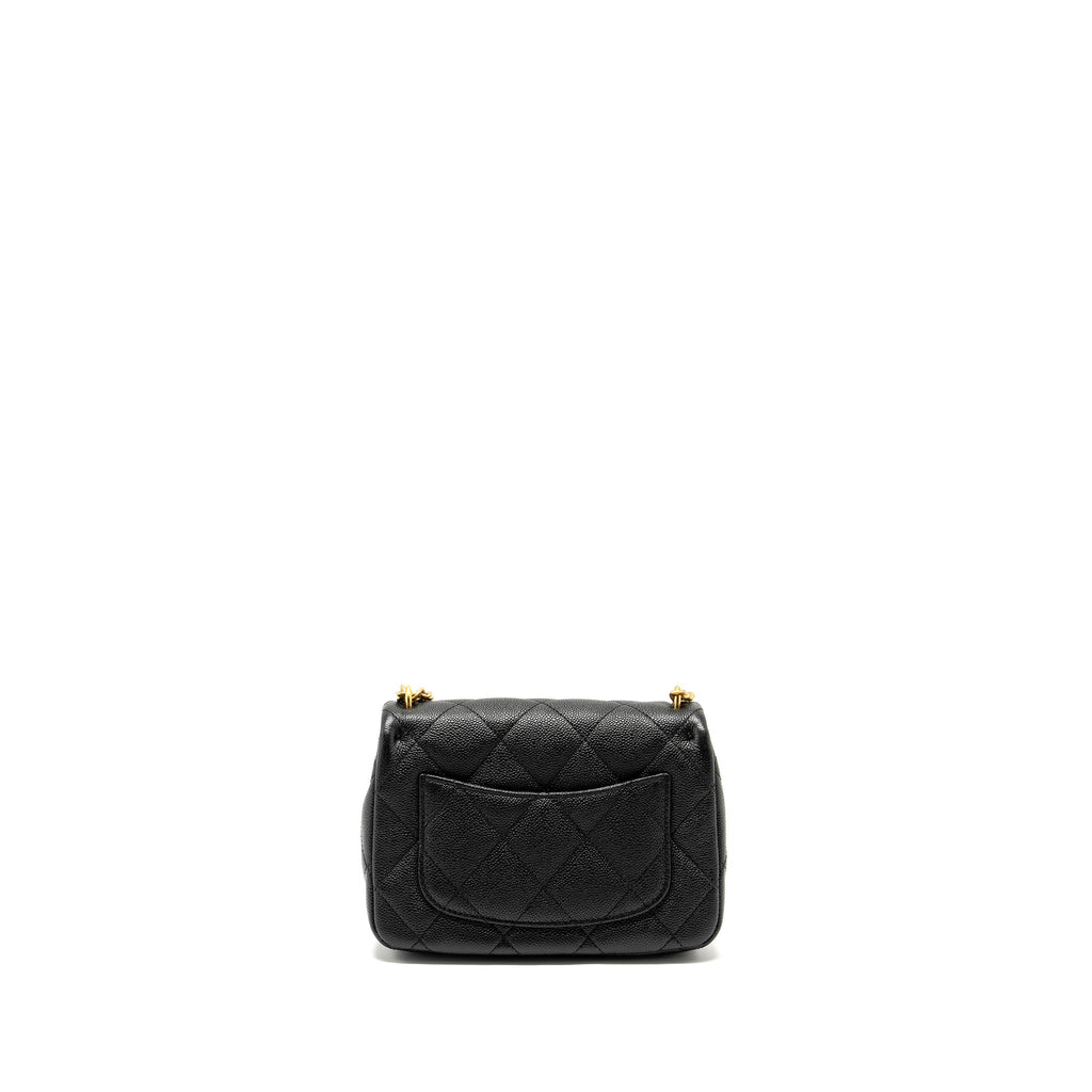 Chanel Coco Love Flap Bag with Adjustable Chain Caviar Black  (Microchip)