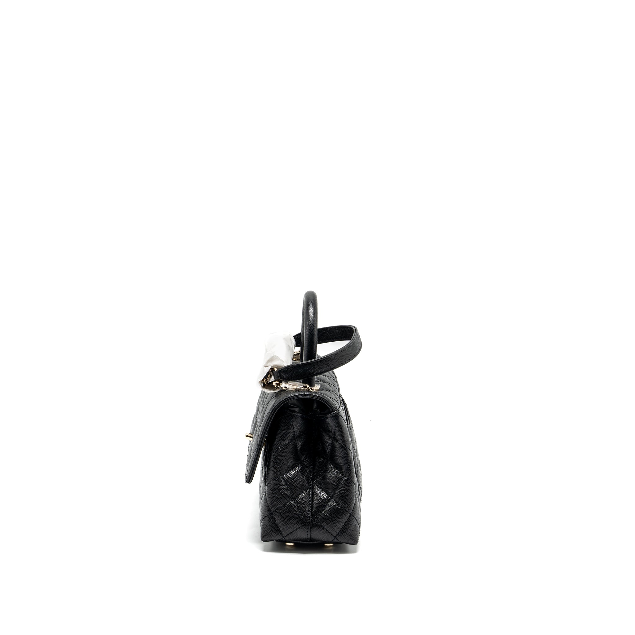 Chanel Small Coco Handle Caviar black L (microchip)
