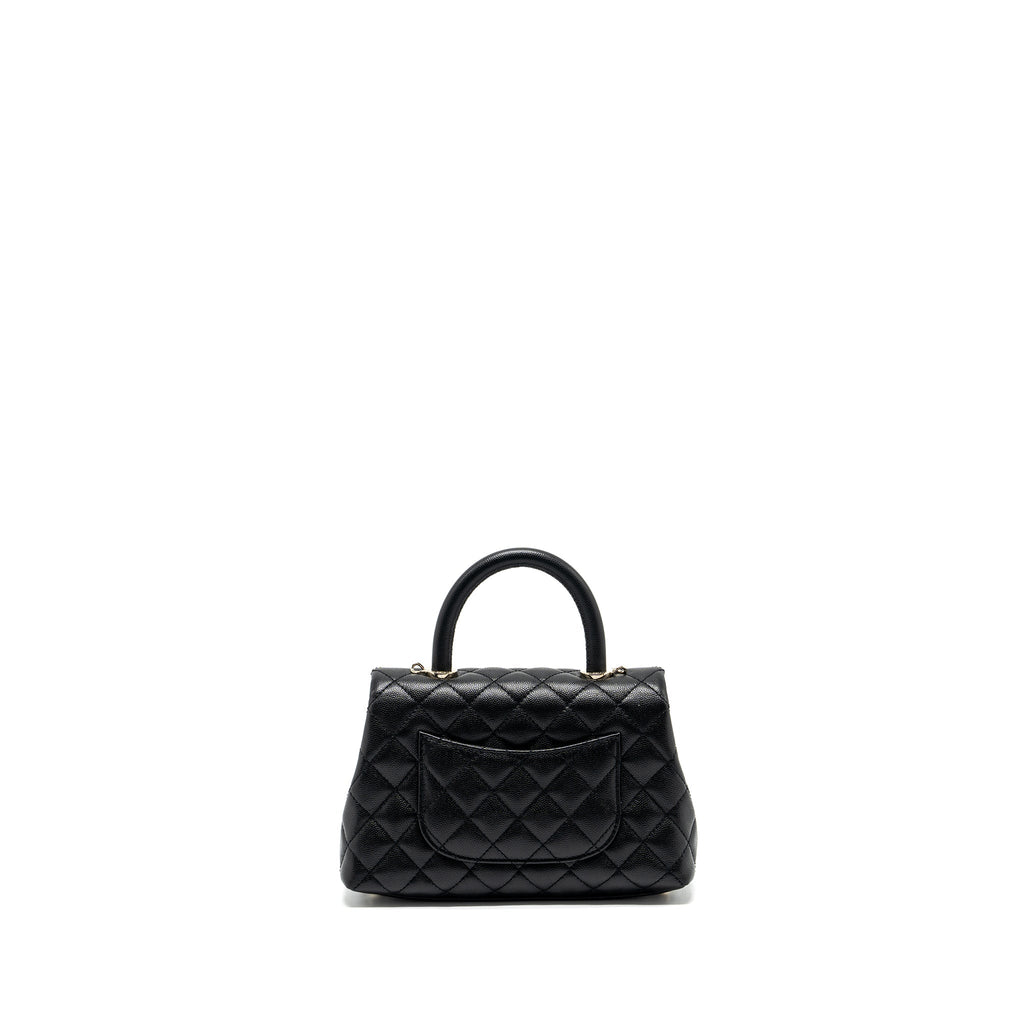 Chanel Small Coco Handle Caviar black L