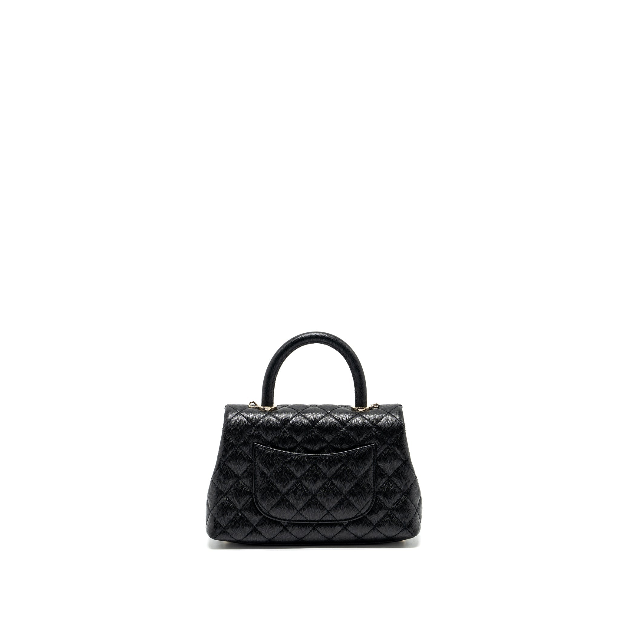 Chanel Small Coco Handle Caviar black L