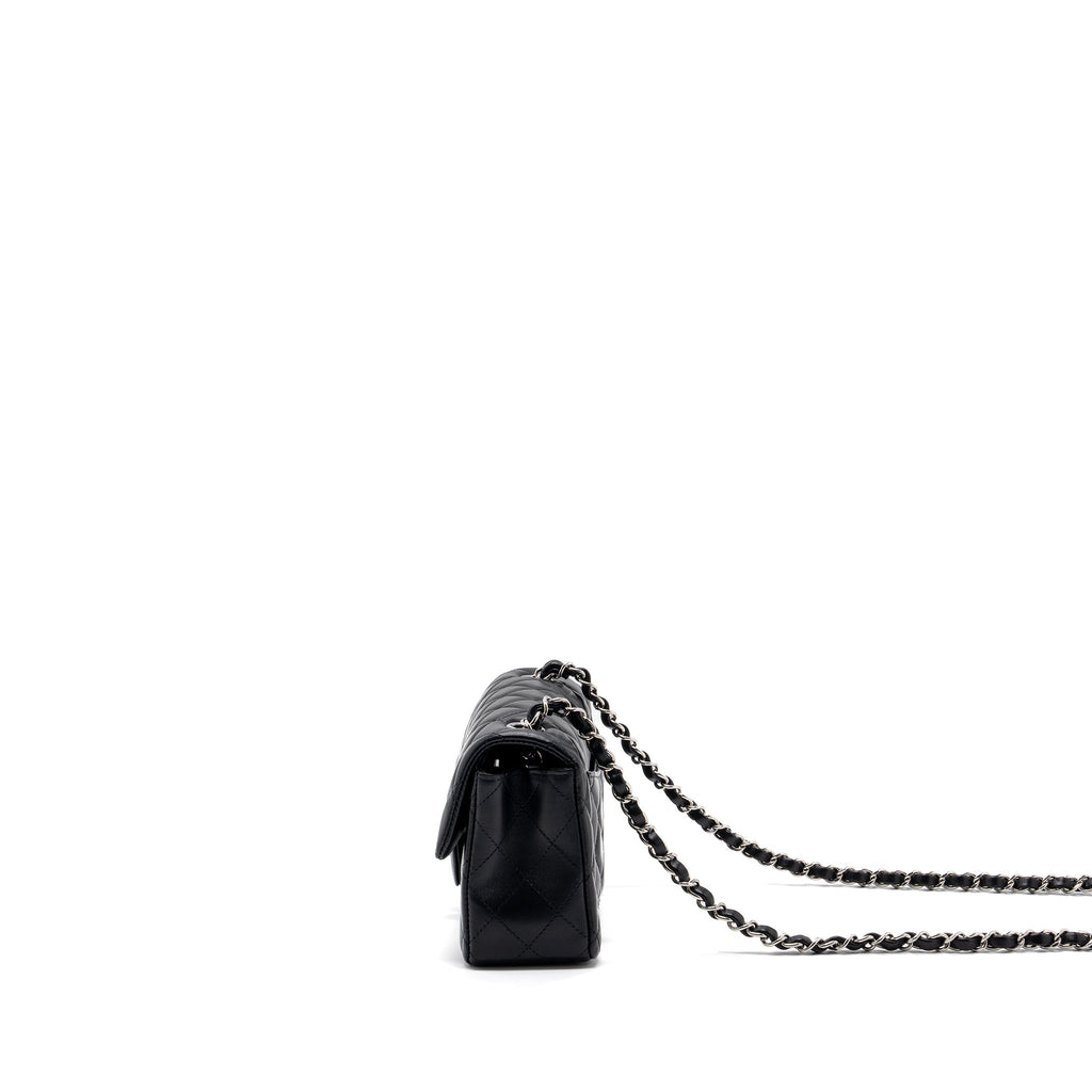 Chanel mini rectangular flap bag lambskin black  (MICROCHIP)