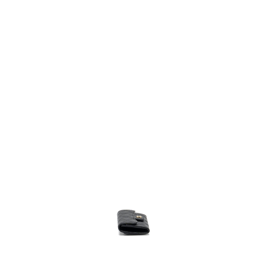 Chanel Classic Flap Card Holder Caviar Black  (Microchip)