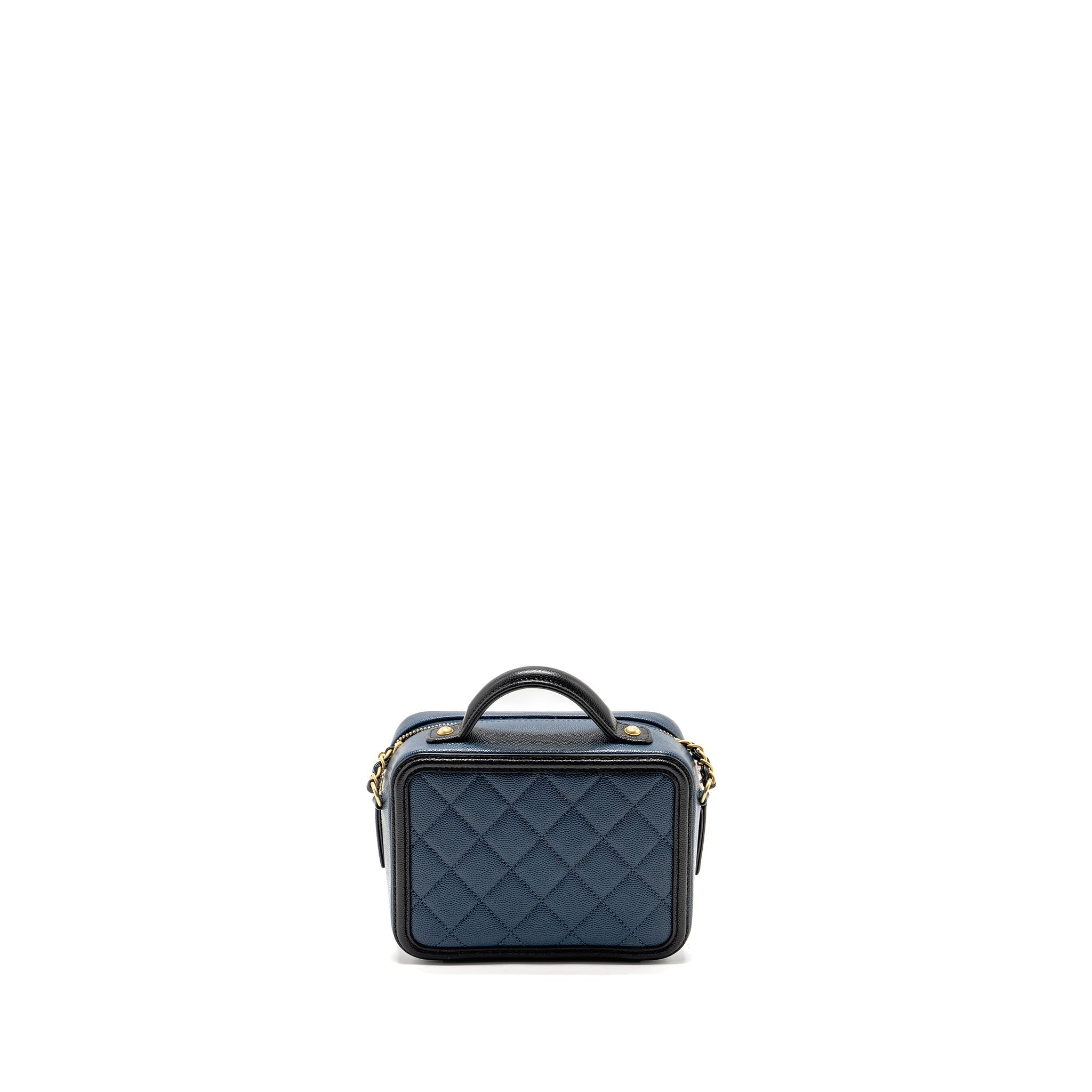 Chanel Small Filigree Vanity Camera Bag Caviar Navy/Black