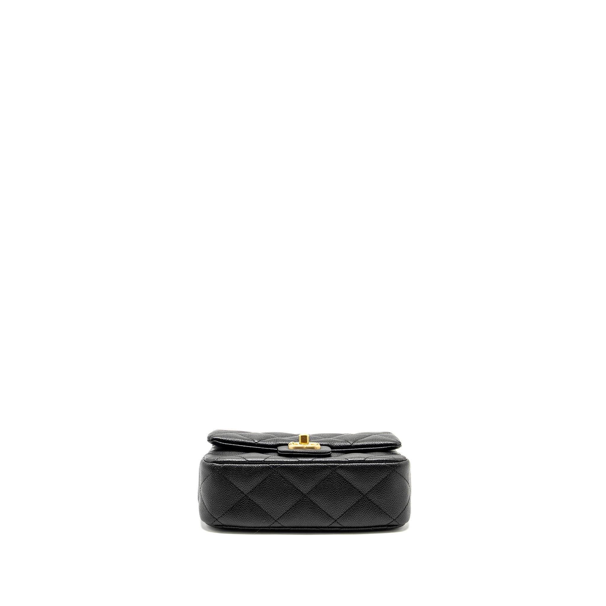 Chanel Coco Love Flap Bag with Adjustable Chain Caviar Black  (Microchip)