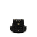 Chanel 23k Triple Pocket Backpack Caviar Black L(Microchip)
