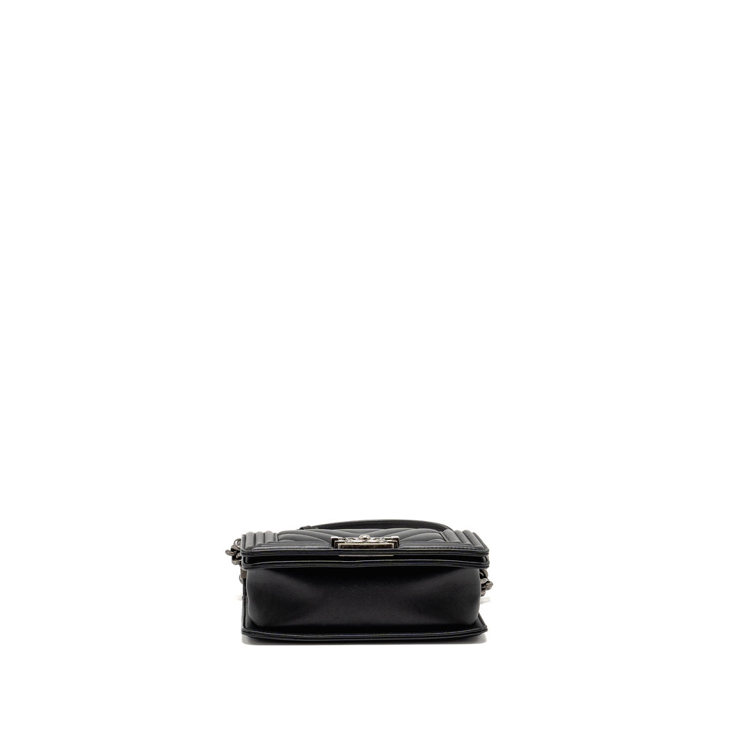 Chanel Small Boy Bag Lambskin Black Ruthenium