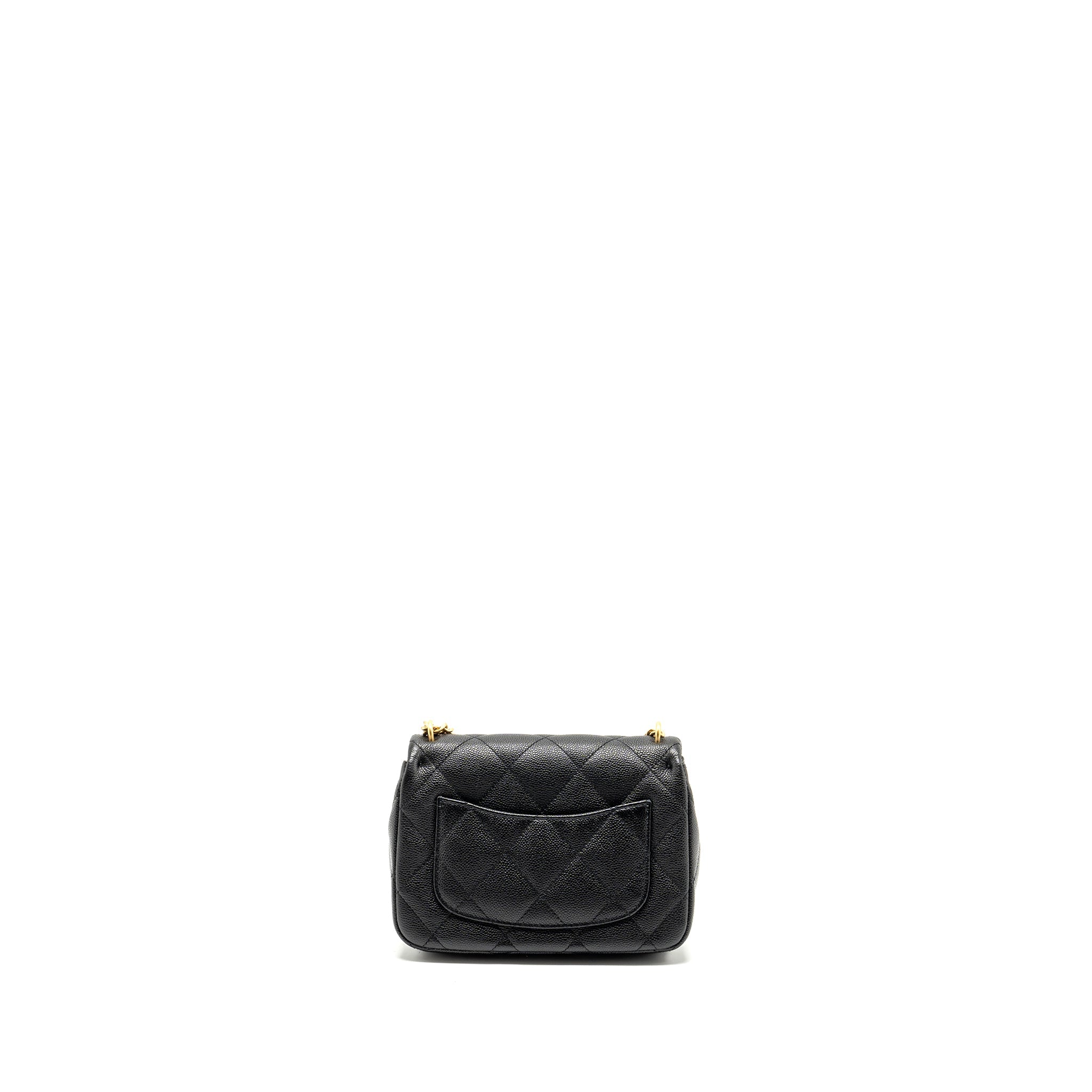Chanel Coco Love Flap Bag Adjustable Chain Caviar Black  (microchip)