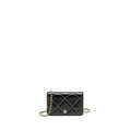 Chanel Quilted Wallet on Chain Shiny Calfskin Black  (microchip)