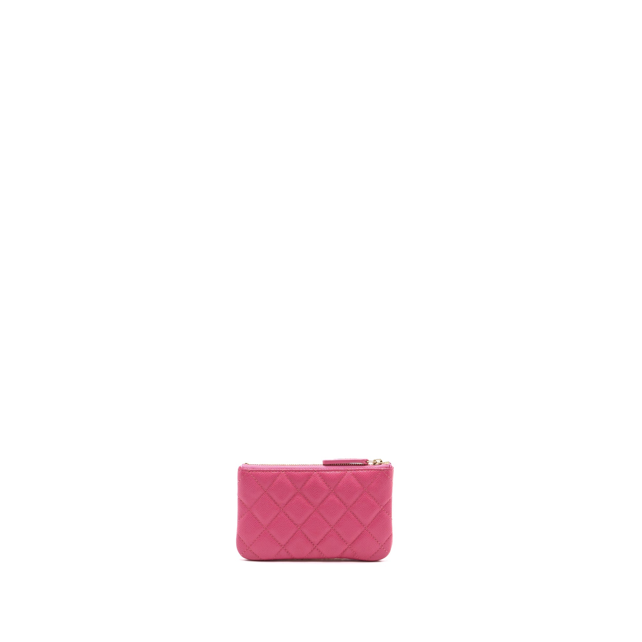Chanel zippy pouch caviar pink L