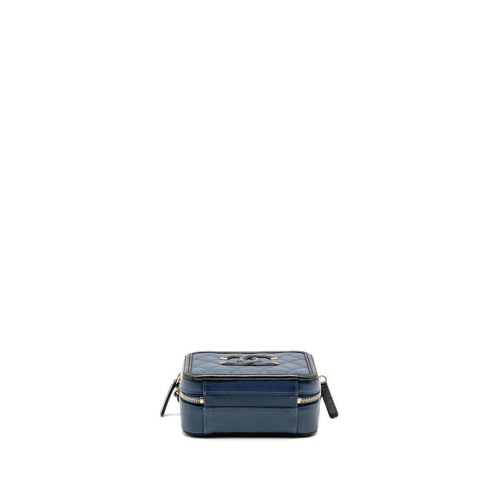 Chanel Small Filigree Vanity Camera Bag Caviar Navy/Black