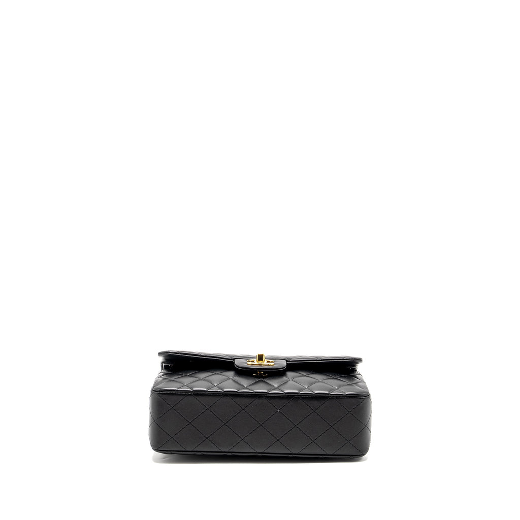 Chanel Small Classic Double Flap Bag Lambskin Black  (microchip)