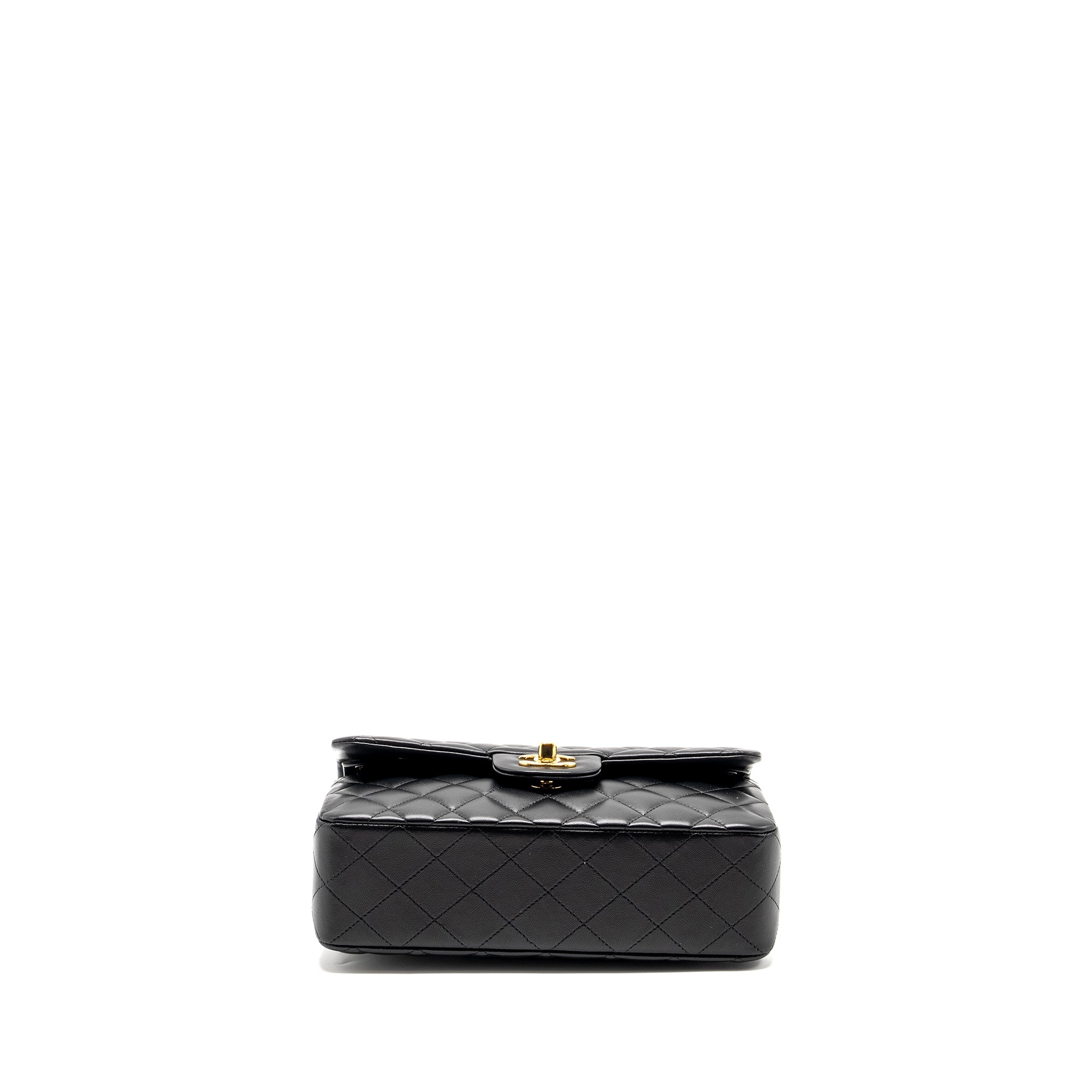 Chanel Small Classic Double Flap Bag Lambskin Black  (microchip)