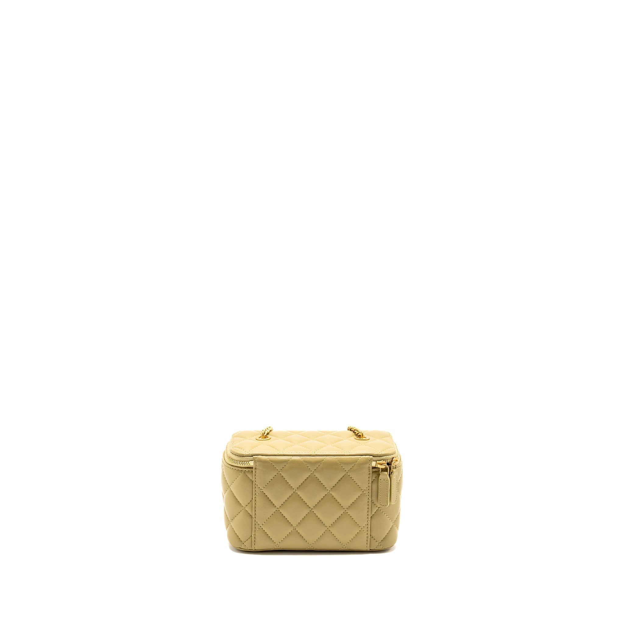 Chanel Coco Letter Long Vanity With Chain Lambskin Green  (Microchip)