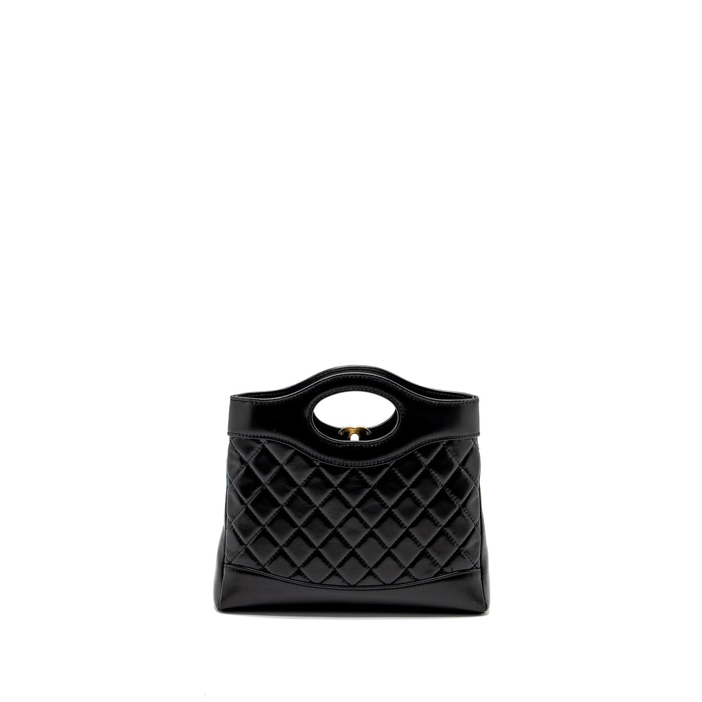 Chanel Mini 31 Bag Shiny Lambskin Black L (Microchip)
