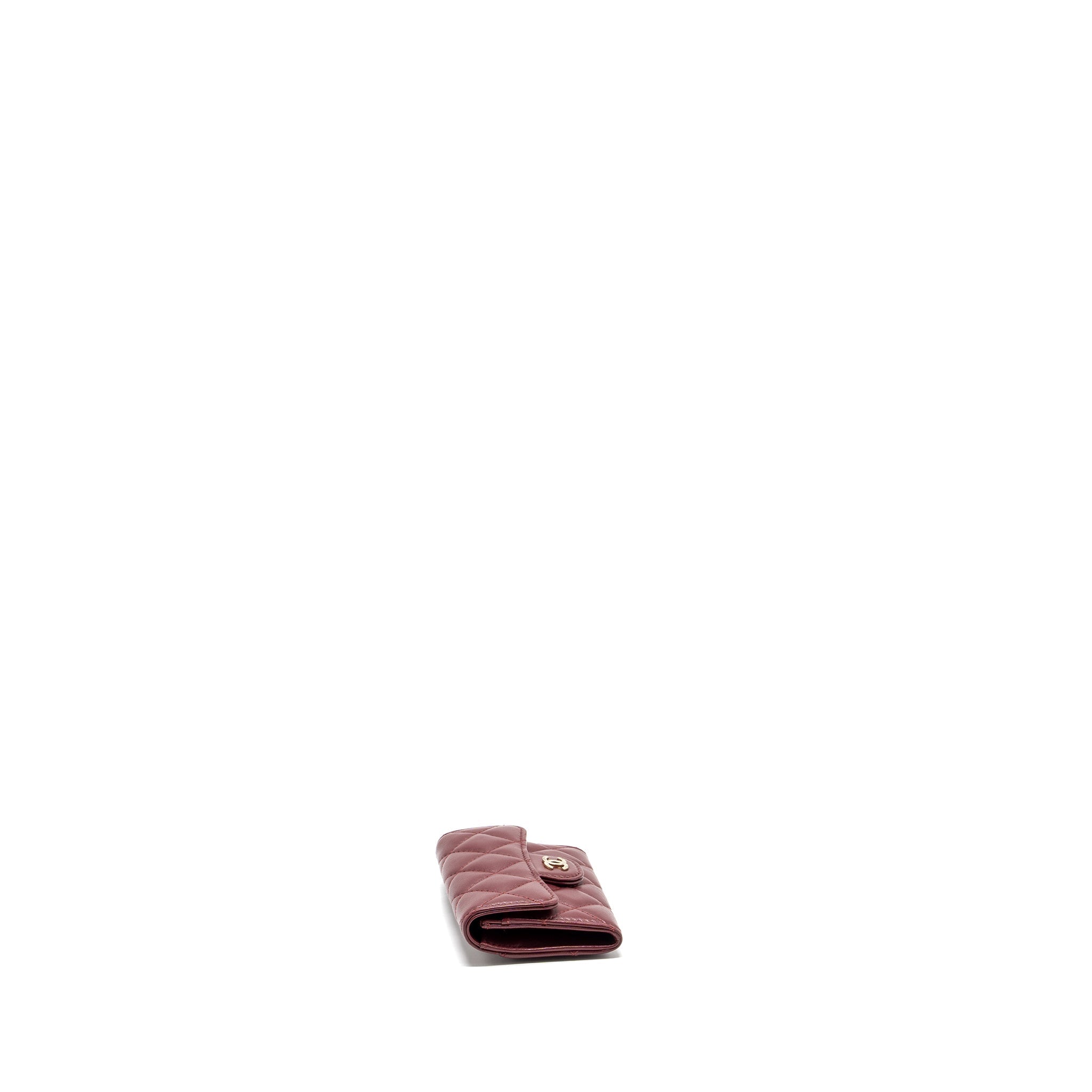 Chanel Classic Flap card holder lambskin burgundy