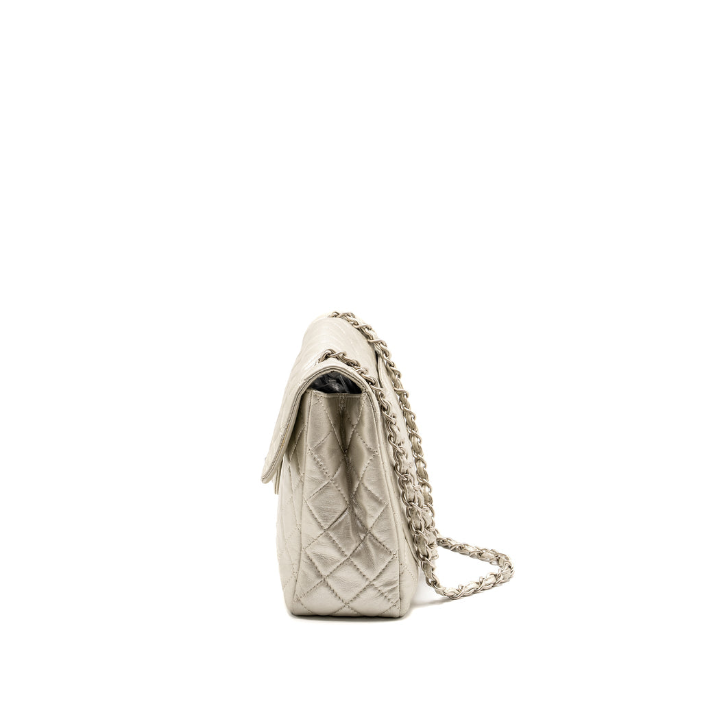 Chanel Classic Quilted Flap Bag Lambskin Metallic Pale Gold
