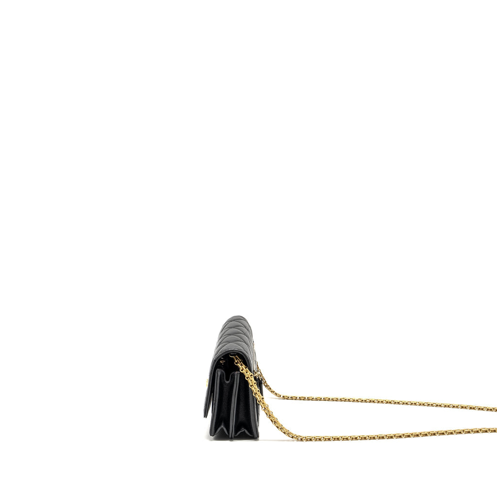 CHANEL Mini 2.55 Reissue Wallet On Chain Aged Calfskin Black  (Microchip)