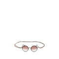 Chanel round sunglasses with chain red