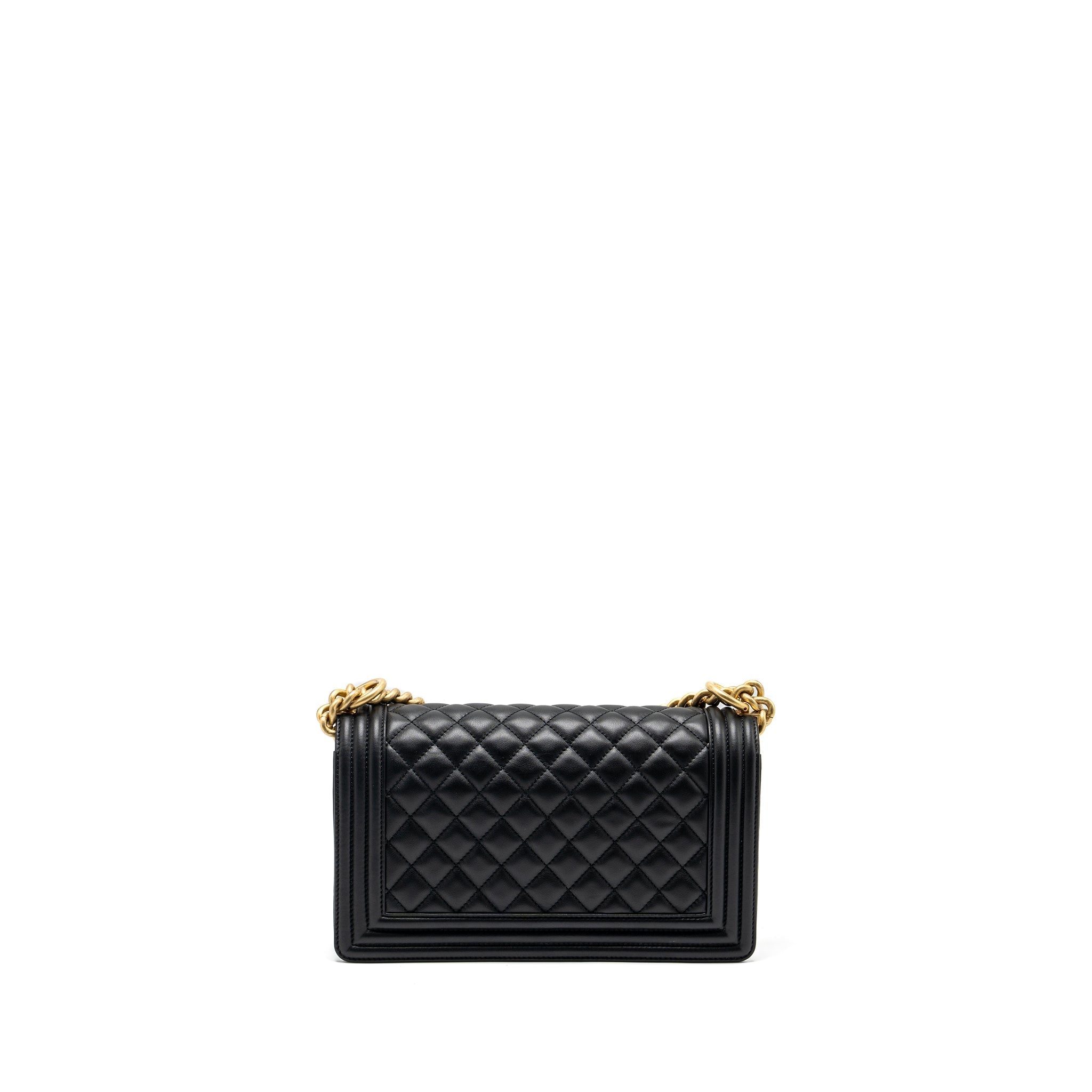 Chanel Medium Boy Bag Smooth Calfskin Black  (Microchip)